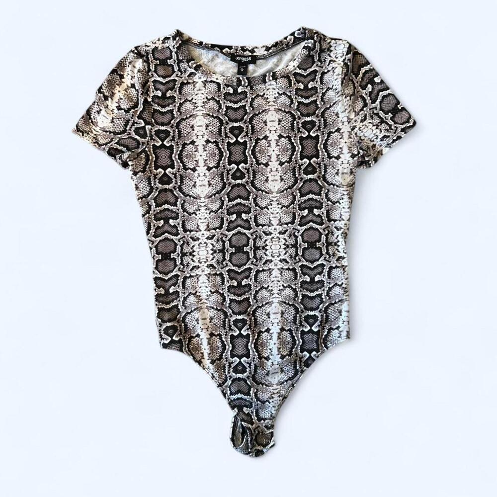 Vintage Y2K Express festival fairy snake print cotton bodysuit Size XS